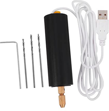 DECOMELODY 1 pieza Mini Taladro Eléctrico USB para Joyería Herramienta DIY para Manualidades y Accesorios Pequeños