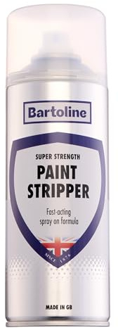 Bartoline Paint Stripper Spray 400ml – Fast-Acting Paint Remover for Wood, Metal, Masonry and DIY Restoration Projects