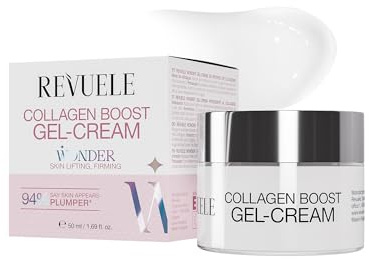 REVUELE Wonder Collagen Boost Gel-Crema, 50 ml - Crema-Gel Potenziante al Collagene, Idratazione Profonda e Effetto Rassodante, Rivitalizza e Rimpolpa la Pelle, Anti-Età, 50 ml