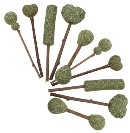SHINEOFI 10 Stück Teiliges Essbare Katzenminze Lollipops Natürliche Katzenspielzeuge zum Kauen Fördert Zahnreinigung und Verdauung Langlebig und Sicher für Katzen Jeden Alters