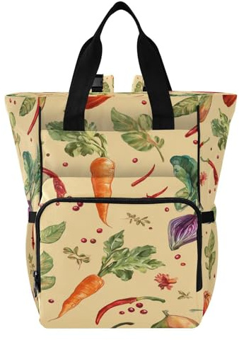 Ttgoth Sac à dos à langer imperméable avec porte-biberons isothermes, sac à dos de voyage multi-poches avec sangles de poussette pour maman et papa