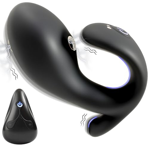 Electroestimulación Vibradores Anales Estimulador Próstata Dilatador Anal | Hombre Vibradores Punto G Mujeres Electroshock Buttplug 7 Modos de Electroestimulación 12 Modos de Vibración Bdsms Sex Toy