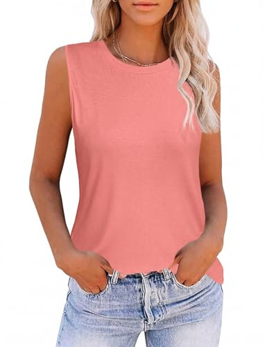 Gyabnw Camiseta de Tirantes Mujer Algodón Cuello Redondo
