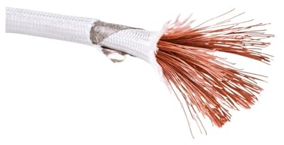 Cable eléctrico resistente a altas temperaturas, Alambre Nicromo Trenzado Silicona Mica 500 grados Blanco 9-20 AWG 10 metros