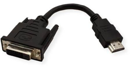 Value 12993115 HDMI-kontakt till DVI adapter uttag svart