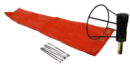 Airport Windsock Corporation Windsack 20,3 x 91,4 cm, orangefarbener Windsack und 20,3 cm Kugellager-Rahmen