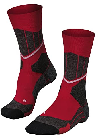FALKE SC1 M So lana filo funzionale caldi spessi 1 paio, Calzini da sci Uomo, Rosso Lipstick 8000, 42-43
