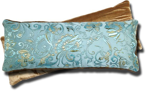 Candi Andi Handmade Luxe Serenity Eye Pillow - All-Natural Flaxseed - Unscented – Weighted Eye Mask for Yoga, Meditation, Hot & Cold Therapy - Blue Lagoon - TEP-BL