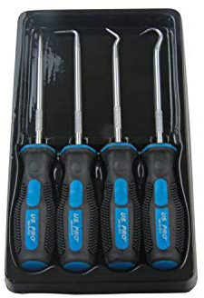 US. Pro Set di 4 Ganci e grimaldelli, 115 mm, Colore Blu, 5034