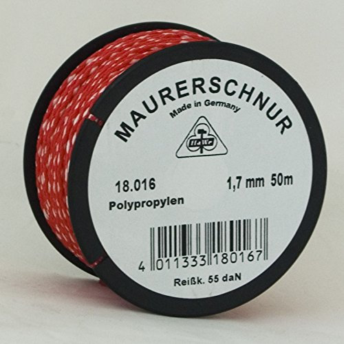 HaWe 18.016 Maurerschnur 50mx1, 7mm aus Polypropylen in rot/weiß