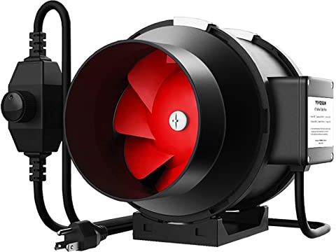VIVOSUN Kit de Extracción Ventilador de Conducto 150mm 663m³/h Motor EC con Filtro de Carbón y Conducto, Ventilador Silencioso R6 para Interior, Tenda de Cultivo e Invernadero Hidroponía