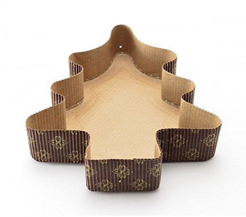 Bendersitalia - 5 Pirottini Forma Albero Di Natale In Carta Forno Da 100g