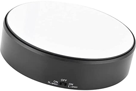 lyrlody Piattaforma Professionale Girevole di 360 Gradi, Base Girevole Elettrica Diametro di 18 cm Piatto Girevole Rotante per Fare Foto Video e Mostra Prodotto