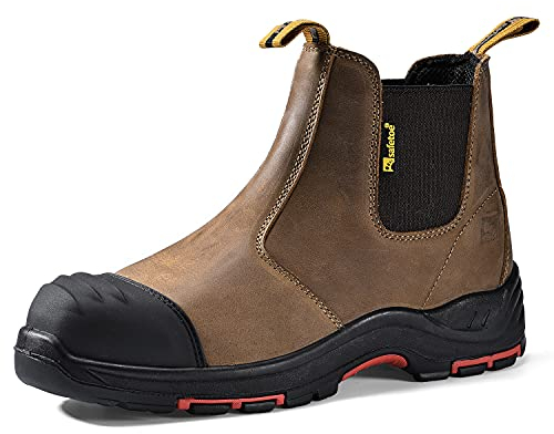 S3 Arbeitsstiefel Herren & Damen , M-8025NB Sicherheitsschuhe Herren & Damen hoch, wasserdichtes & atmungsaktives Leder, leichte & bequeme Einlegesohlen, S1P Kompositzehen & Anti-Penetration-Platte