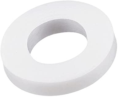 sourcing map 25er Pack PTFE Flachdichtung 12mm ä.D. 6mm i.D. 2mm weiß | 1/4″Flanschdichtung