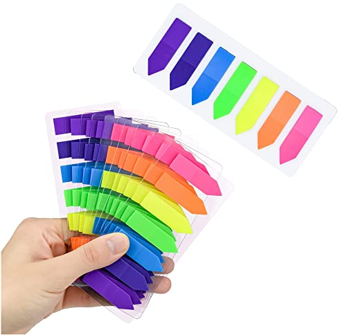 1400 Stück Pfeil Tabs Farbige Haftnotizen Tabs Klebemarkierungen Kleine Page Marker Haftnotizen index tabs 7 Farben Leicht abzureißen wiederverwendbar für Seitenmarkierung Dateiabruf Leseprotokoll