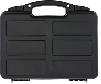OpTacs Pistolenkoffer - Medium, 31x24,9x8cm, schwarz mit Schaumstoffpolsterung, robuster Schiebeverschluss Gun Case Softair Koffer Waffenkoffer für Pistolen