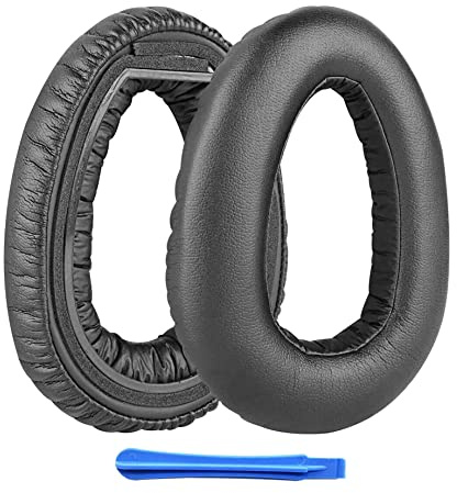 Replacement Ear Pads Cushions for Sennheiser PXC 550 PXC 550-II Wireless MB 660 PXC480 Series Headphones Earpads, Headset Leather Ear Cups Repair Parts (Black Cushions for Sennheiser PXC 550)