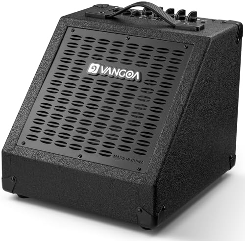 Vangoa Electric Drum Amp 40W Professional Amplifier Speaker, 3 Inputs 3 Band EQ Wireless Electronic Drum Monitor, Keyboard Speaker Includes Power Cable, Black