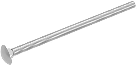 SECCARO Lot de 20 boulons de carrosserie M6 x 120 mm, en acier inoxydable V2A VA A2, DIN 603 / ISO 8677, tête ronde avec collet carré Filetage complet