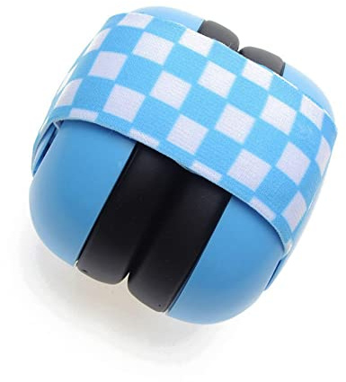 Casque antibruit pour bébé - Casque anti-bruit portable avec bande élastique - Pour dormir, voyage, avion - Bleu
