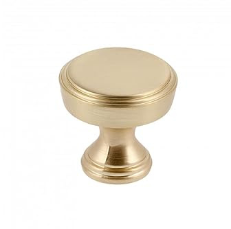 BRESKO 1-20 Stk Möbelknauf Knopf Möbelknöpfe Möbelgriffe Knauf Schrank Schrankknopf Schubladen Schubladenknopf Sonet (4, Gold gebürstet)