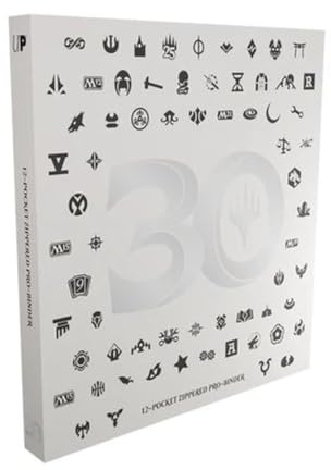 Ultra PRO - 12-Pocket PRO-Binder für Magic: The Gathering, schützt und speichert bis zu 480 MTG-Karten und Karten in Standardgröße, seitliche Einschubtaschen, geprägte Abdeckung und Reißverschluss