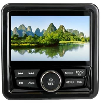 AMIUHOUN Marine Radio Boot Stereo Bluetooth FM AM Digital Media Audio Player Impermeabile per Yacht ATV UTV Golf Cart Moto Parti di ricambio 500451938