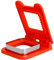 volumoon Taglierina Sandwich, Stampi Quadrati in Acciaio Inox per Panini, Stampi Quadrati Plastica per Pranzo per Bambini, Stampo per Sandwich Antiaderente per Biscotti, Pancake, Pane (Rosso)