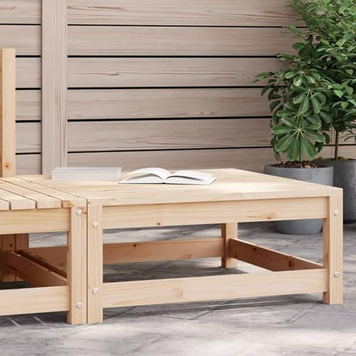Xichuzi Gartenhocker 70x70x30 cm Massivholz Kiefer, Balkon Hocker, Fusshocker Garten, Hocker Garten, Fußhocker Für Sessel, Gartenmöbel Hocker - 837935