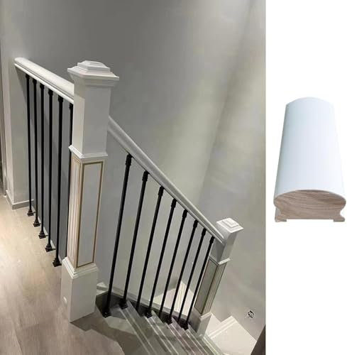 Système de balustre en bois avec supports réglables et pieds - Kit complet pour escaliers intérieurs et extérieurs - Balustrade - Balustrade - Main courante pour poteaux en bois - Rampes intérieures
