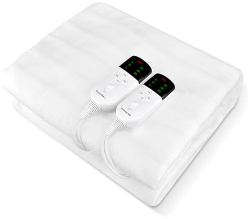 LEEVOT Scaldaletto Matrimoniale 160 x 140 cm, 3 Temperature Regolabili Coperta Termica Elettrica, Antimite, Lavabile, Spegnimento Automatico, 2 Controller, Timer Programmabile