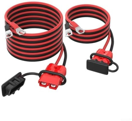 Heavy Duty 175A Battery Quick Disconnect Cable Kit for Winches and Trailers with 10ft and 4ft Cables (4AWG)