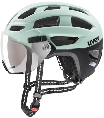 uvex Finale Visor - sicherer Fahrradhelm für Damen und Herren - individuelle Größenanpassung - 100% UVA-, B, C Schutz - Jade-Black matt - 56-61 cm