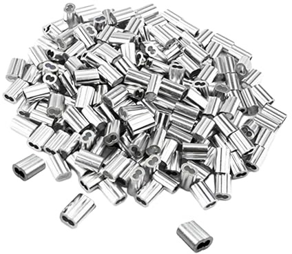 200 manicotti in alluminio, facili da usare, per crimpare funi metalliche