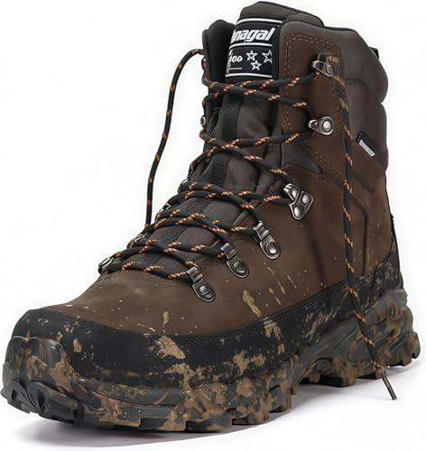 Sanang Chaussures de randonnée pour homme et femme Bottes tactiques en cuir imperméables antidérapantes pour le trekking en plein air pour l'escalade et la montagne Taille 3,5-11, 43.5 EU