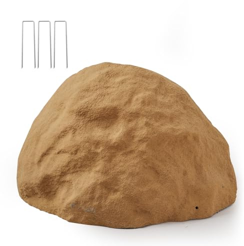 VEVOR Roca Artificial para Jardín, Aspecto Realista, Piedra Hueca Falsa para Ocultar la Bomba del Pozo, Decoración de Jardín, Paisajismo Exterior, Marrón Arena, Talla Mediano, 590 x 460 x 330 mm