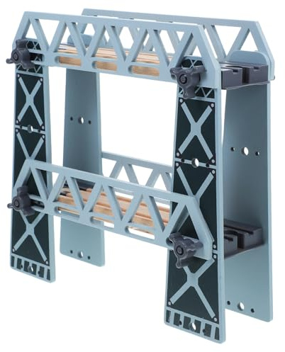 HONMEET Ponte Ferroviario in Legno Staccabile Per Binari Del Treno in Legno Accessori Compatibili Per Trenini Gioco Educativo Per Bambini Che Stimola Capacità Motorie e Creatività