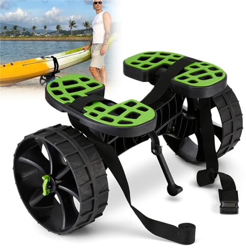 Chariot de kayak avec sangles réglables et roues pour un transport facile sur la plage et l'eau