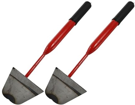 WEKADRIN Azadas de Mano de 9 CM Mango Recubierto 2 Piezas Herramienta Manual para Deshierbar Excavar y Plantar Resistente y Ligera para Jardinería y Huerto Doméstico