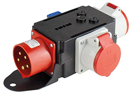 Schwabe 60833 Adaptateur Mixo 400 V 32 A avec protection IP44, pour activité industrielle et travaux