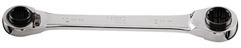 Neo Professional 4 in 1 Ring Reversible Spanner Wrench 12x13x14x15 mm, 72 Teeth Ratchet Gear (Neo 09-793)