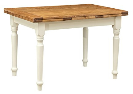 Biscottini Esstisch ausziehbar Made in Italy 120x80 cm | Esstisch Holz massiv | Küchentisch ausziehbar