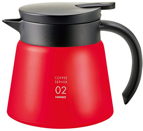 HARIO VHS-60R Tetera, 60 W, 550 milliliters, Acero Inoxidable, Rojo