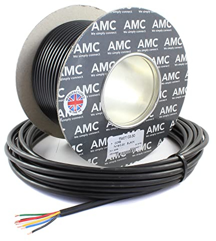 Automarine Cables - Cable de 7 conductores, 12 V, 24 V, 11 A nominales*, cable de pared fino, luces led para remolque o caravana, 5 metros