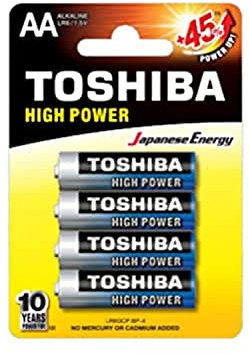 TOSHIBA LR6GCP BP-4 PILA DOMÃ‰STICA BATERÍA DE UN SOLO USO AA ALCALINO PACK 4