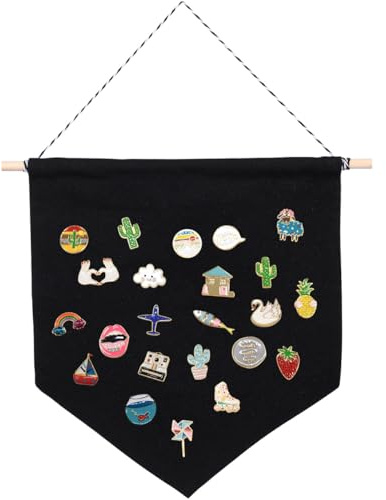 LIOOBO Pin Wall Display Banners Canvas Enamel Pin Lapel Badge Collection Display Pennant Banner Pin Badge Display Pins Badges Pin Display Pin Badge Pin Badges Pin Board Pin Badge Display Case Enamel