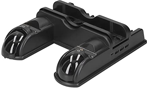 cigemay Game Console Cooling Fan for/Slim/Pro Controller Charge Stand 2 in1 Accessoris Holder for Console