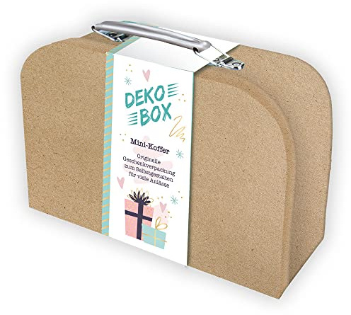 Trötsch Mini Koffer zum Selbstgestalten Dekobox: Pappkoffer Reisekoffer Kinder Spielkoffer Geschenkkoffer