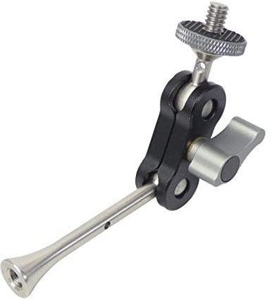 FEICHAO Bras magique à double rotule avec vis de 6,35 mm pour appareil photo reflex numérique, moniteur, lumière LED (type C)